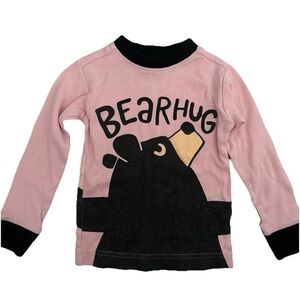 Lazy One Toddler Girl Long Sleeve Shirt Bear Hug Size 2T
